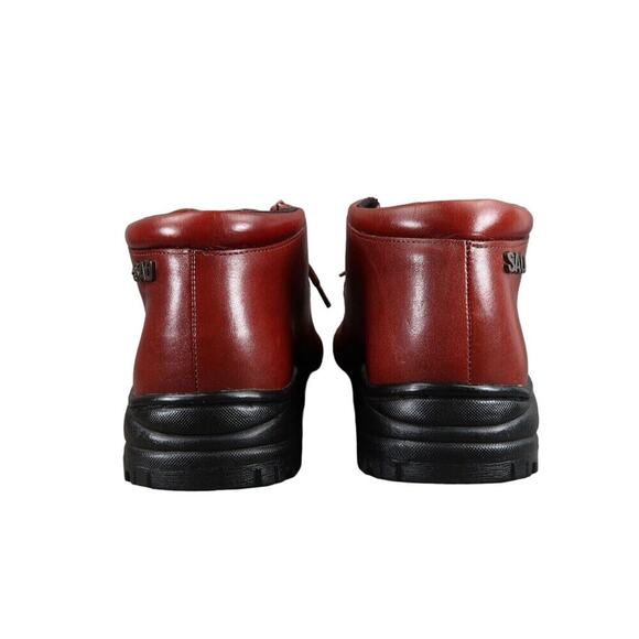 SAO Shoes Mens 9 Boots Leather Vintage Stacy Adams Red Chukka Chunky Retro Ankle - Picture 6 of 14